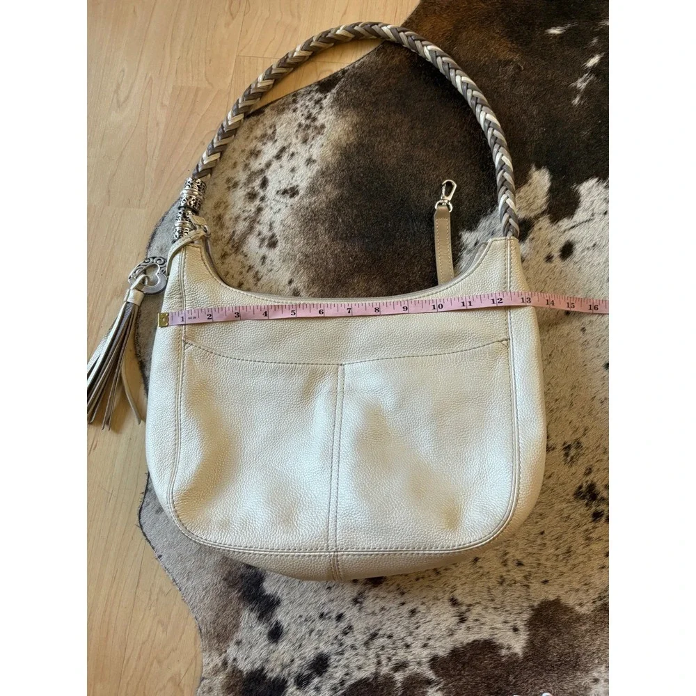Brighton Barbados zip top‎ hobo bag In Cream
